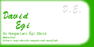 david egi business card