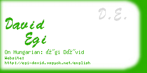 david egi business card